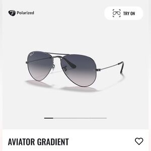 NWT RB2035 polarized ray ban aviator sunglasses